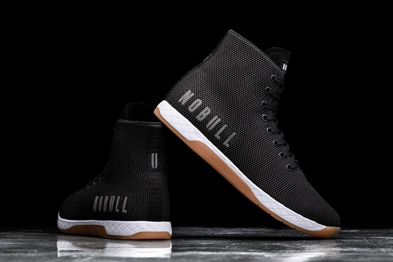 Black Nobull High-Top Gum Men's Trainers | CA D1441F